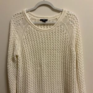 H&M white knit sweater